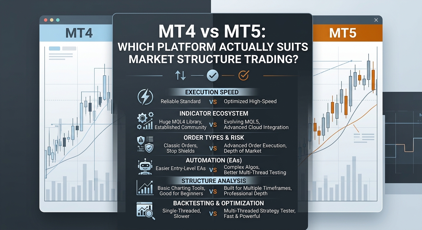 MT4 vs MT5: Which Platform Actually Suits Market Structure Trading?