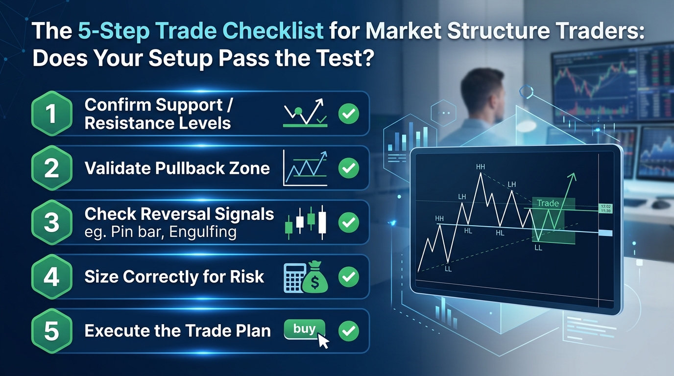The 5-Step Trade Checklist for Market Structure Traders: Does Your Setup Pass the Test?